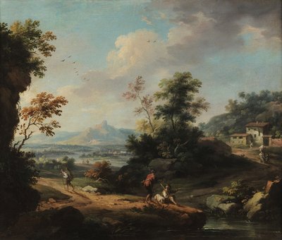 Landscape with Figures by Vittorio Amedeo Cignaroli